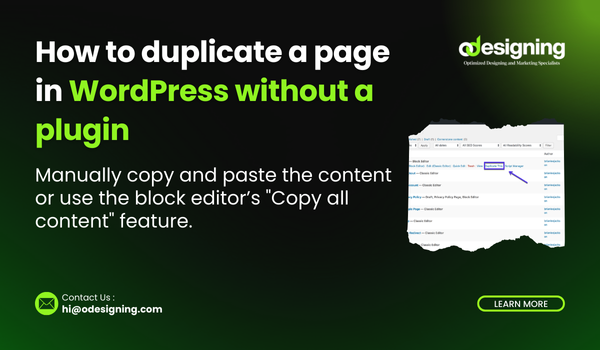 Duplicate a Page in WordPress Without a Plugin