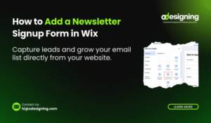 How to Add a Newsletter Signup Form in Wix